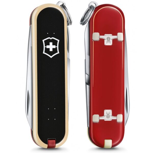 

Складной нож Victorinox CLASSIC LE "Skateboarding" 58мм/1сл/7функ/цветн/чехол /ножн