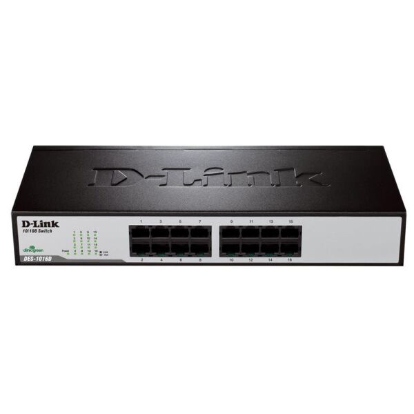 

Коммутатор D-Link DES-1016D 16-port UTP 10/100Mbps metall