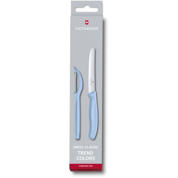 

Набор кухонный Victorinox SwissClassic Paring Set 2шт с голуб. ручкой (нож, овощечистка Universal) (GB)