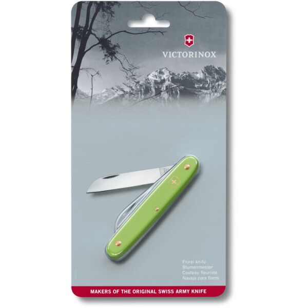 

Нож садовый Victorinox Floral 100мм/1функ/зел.мат 3.9050.47 (блистер)