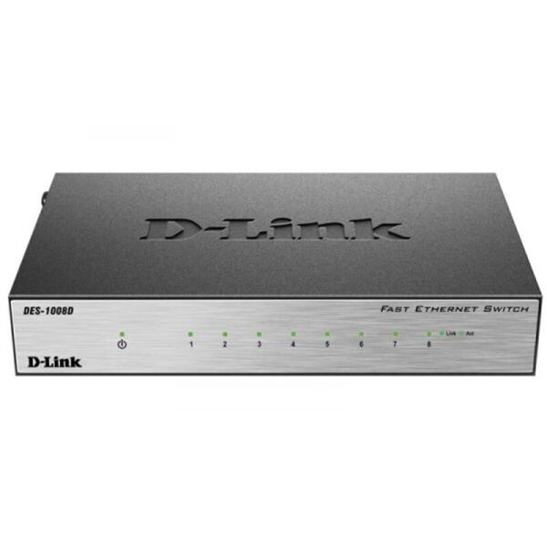 

Коммутатор D-Link DES-1008D (8*FE, Metall)
