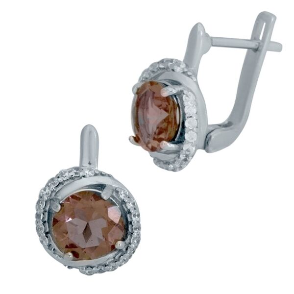 

Серьги из серебра с куб. циркониями и диаспорами (1690460)