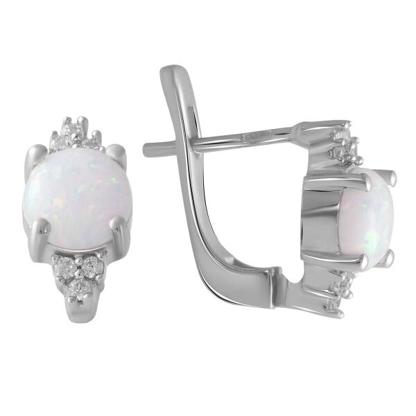 

Серьги из серебра с куб. циркониями и опалами (1738047)
