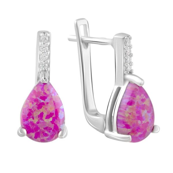 

Серьги из серебра с куб. циркониями и опалами (1760193)