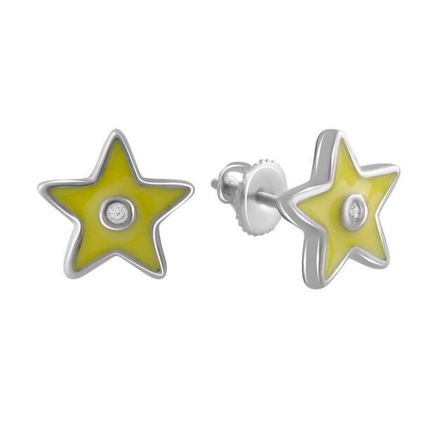 

Серьги из серебра с куб. циркониями и эмалью (1755540)