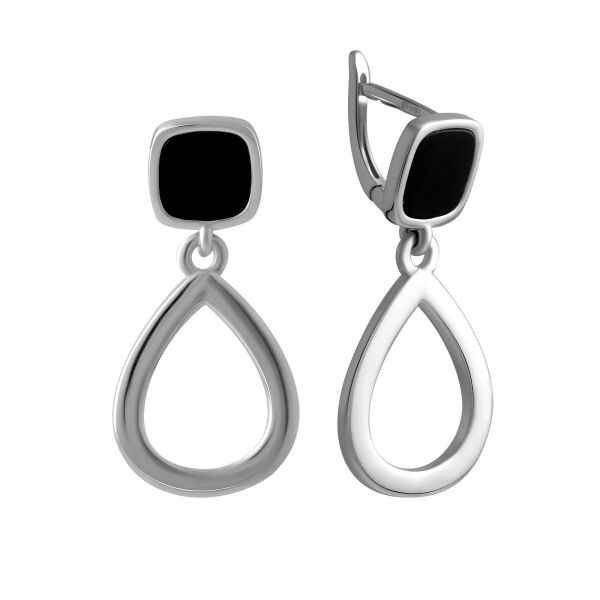 

Серьги из серебра с ониксом (1735893)