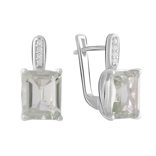 

Серьги из серебра с аметистами и куб. циркониями (1750746)