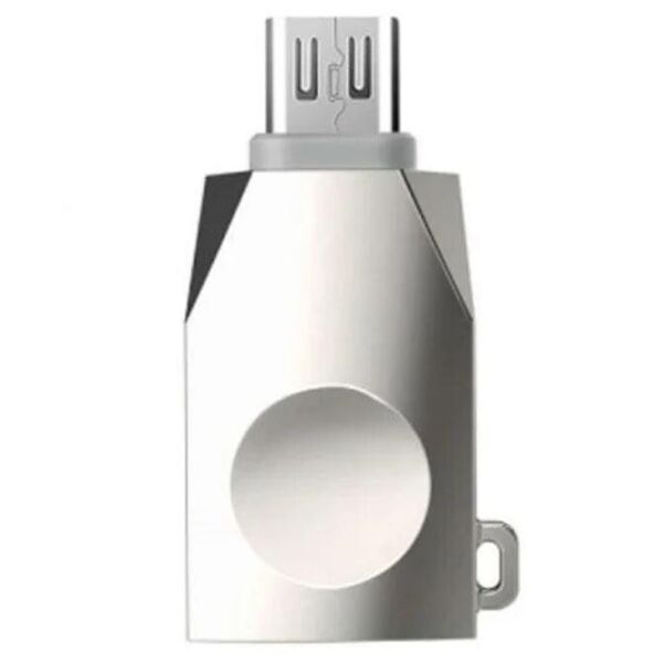

Переходник HOCO Micro USB-USB OTG UA10 silver/white
