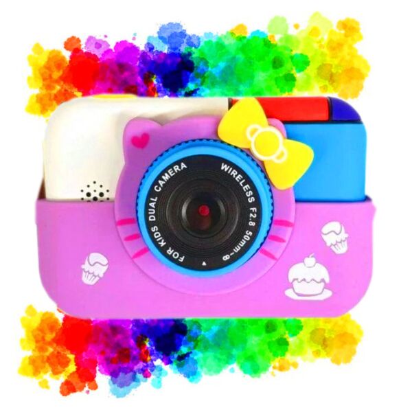 

Детский цифровой фотоаппарат Hello Kitty Fun Camera 1080 FHD 2 камеры MP3 Игры Фиолетовый