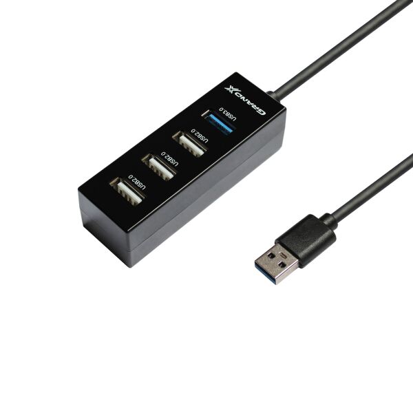 

Концентратор Grand-X Travel GH-409, 1хUSB3.0+3хUSB2.0, Black