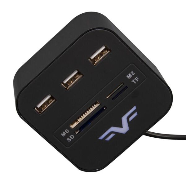 

Концентратор USB 2.0 Frime 3хUSB2.0, SD, MS, TF Black (FHC-AllinOne3p2B)