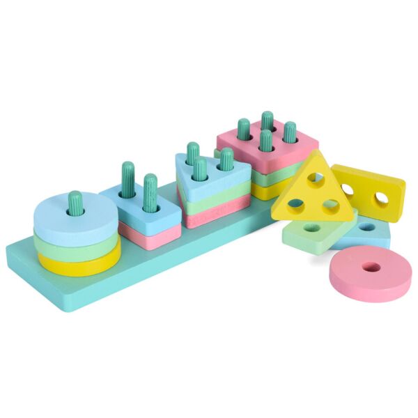 

Деревянная игрушка Геометрика MD 2909 (Бирюзовый)
