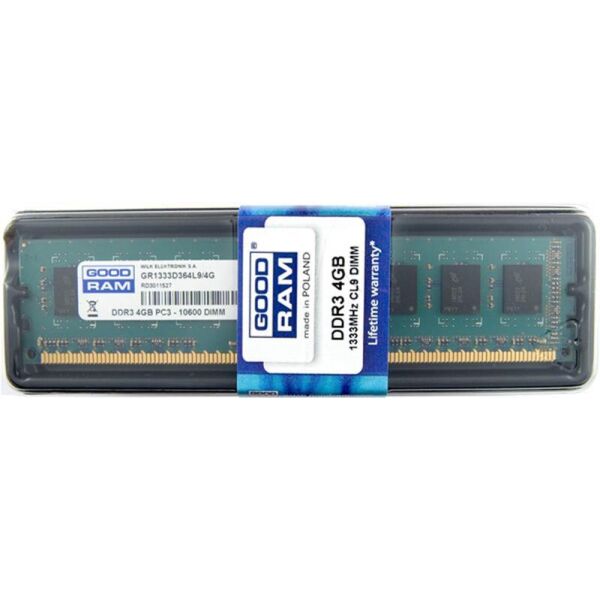 

DDR3 4Gb Goodram 1333 MHz (GR1333D364L9S/4G)