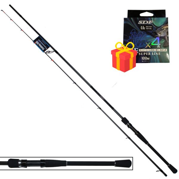 

Спиннинг Fishing ROI Arista 2.40m MH 7-32 г. + шнур 100 м. в подарок