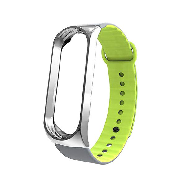

Ремешок для спортивного браслета ArmorStandart Sport Silicone Band for Xiaomi Mi Band 3 Silver/Grey-Green