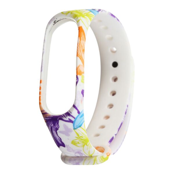 

Ремешок для спортивного браслета Xiaomi ремешок Mi Band 4/3 (Violet flowers)