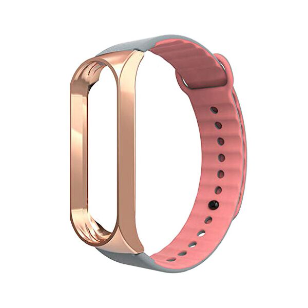 

Ремешок для спортивного браслета ArmorStandart Sport Silicone Band for Xiaomi Mi Band 3 Rose Gold/Grey-Pink
