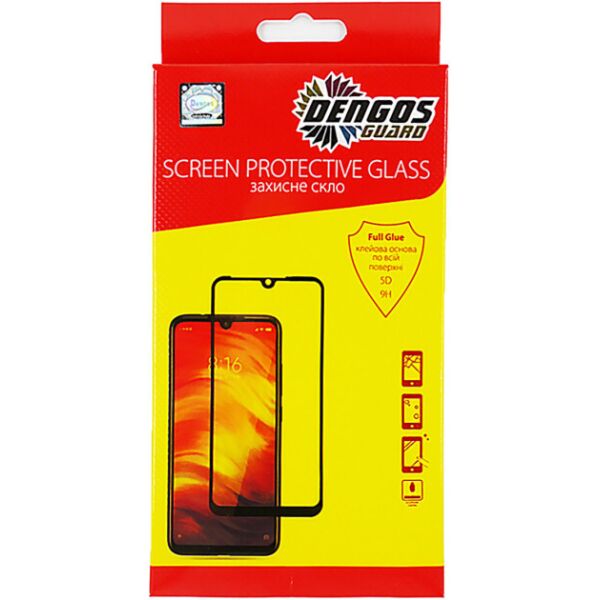 Защитное стекло Dengos для Xiaomi Redmi Note 9 Black Full Glue (TGFG-130)