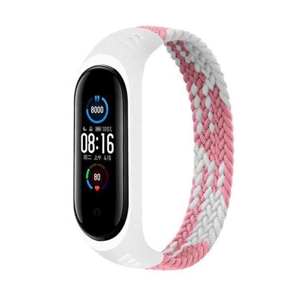 

Ремешок BeCover Elastic Nylon Style для Xiaomi Mi Smart Band 5/Mi Smart Band 6 Size M Pink/White (706153)