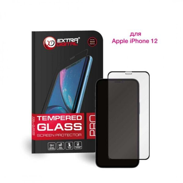 

Защитное стекло Extradigital для Apple iPhone 12/12 Pro, 0.5мм, 3D (EGL4784)