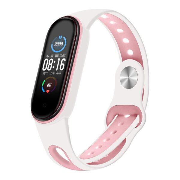

Ремешок BeCover Sport Style для Xiaomi Mi Smart Band 5/Mi Smart Band 6 White-Pink (705174)