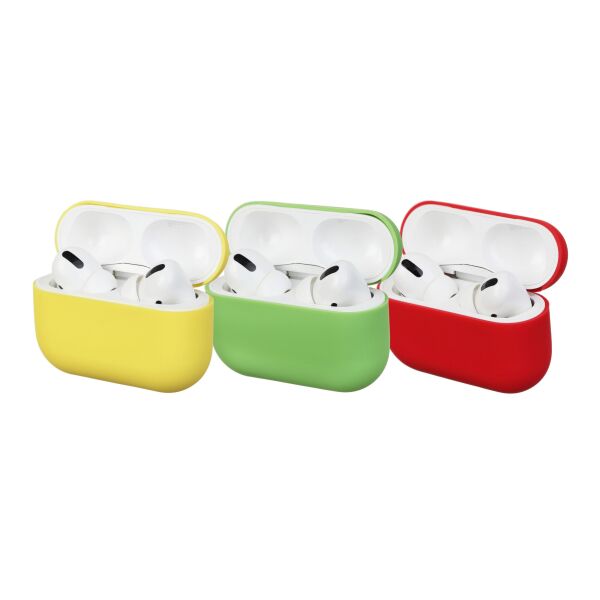 

Чехол Комплект чехлов Armorstandart для Airpods Pro Ultrathin Silicon 3 шт.(Grass Green, Red, Yellow)