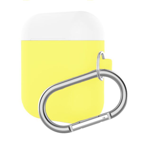 

Чехол Airpods Silicon case mix color with hook yellow/white (in box)