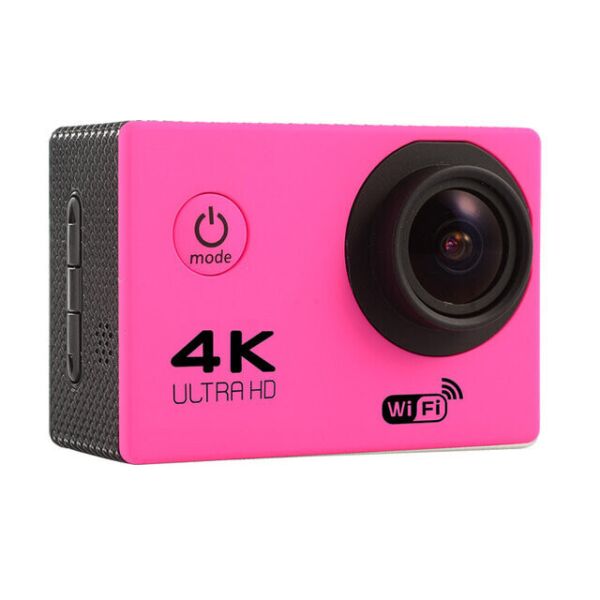 Акция на Экшн камера Sports Pink F60R - 16MP Full HD 4K c Wi-Fi и пультом ДУ от Allo UA