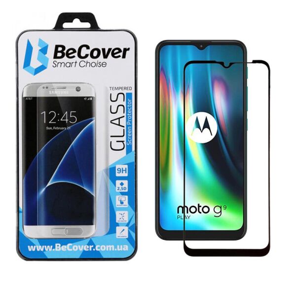 

Защитное стекло BeCover для Motorola Moto G9 Play Black (705245)