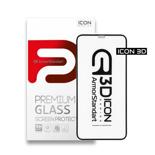 

Защитное стекло ArmorStandart Icon 3D для Apple iPhone 12 Pro Max Black (ARM57194)