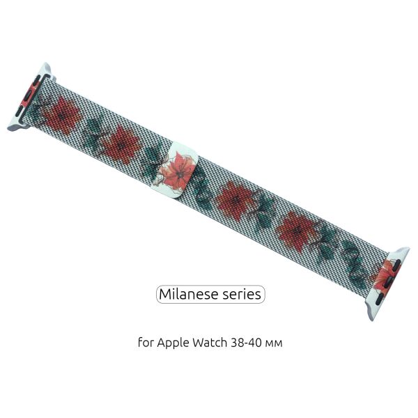 

Ремешок для спортивных часов Armorstandart Milanese Loop Band для Apple Watch All Series 38-40mm Flowers Fuchsia (ARM52959)