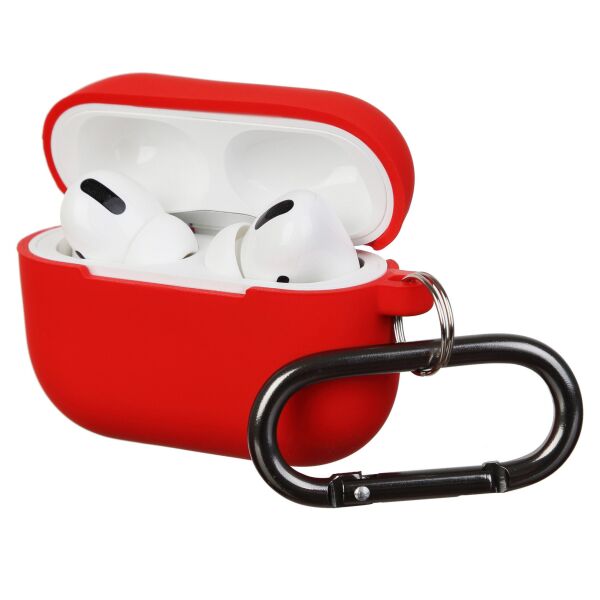 

Чехол Airpods Pro Ultrathin Silicon case with hook Red (in box)