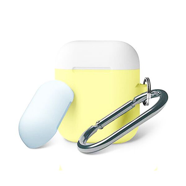 

Чехол Airpods Silicon case mix color with one-more-top yellow/white/sea blue (in box)