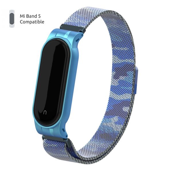 

Ремешок для спортивного браслета Ремешок Armorstandart Milanese Magnetic Band для Xiaomi Mi Band 6/5 Khaki Blue