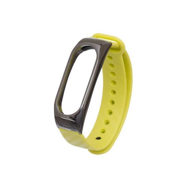 

Ремешок для спортивного браслета ArmorStandart Carbon Fibre Metal Shell Band for Xiaomi Mi Band 2 Yellow