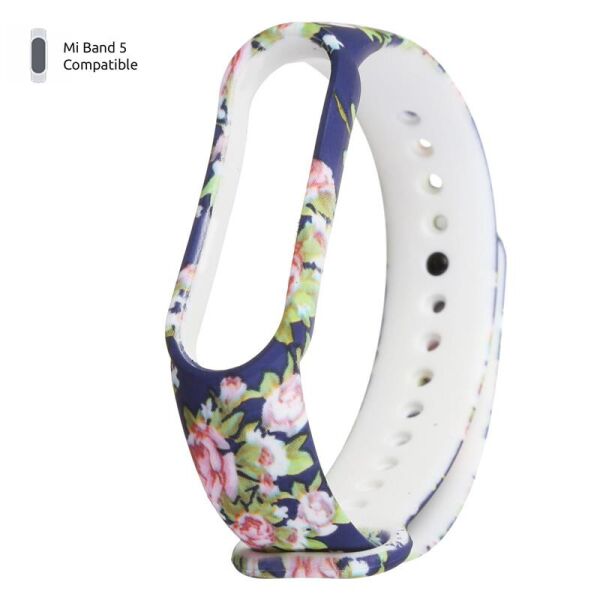 

Ремешок Armorstandart для браслета Xiaomi Mi Band 5/Mi Band 6 Blue with flowers (ARM57015)
