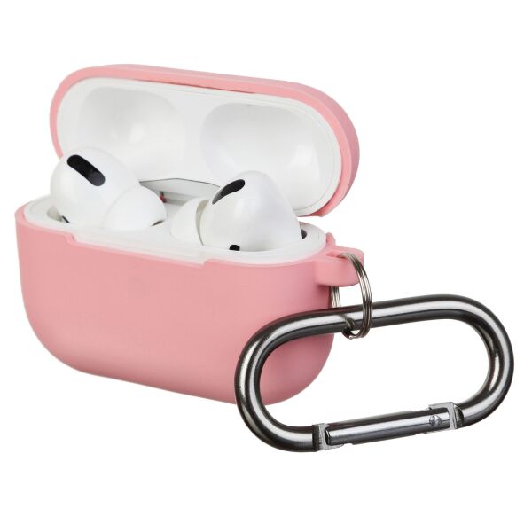 

Чехол Airpods Pro Ultrathin Silicon case with hook Pink (in box)