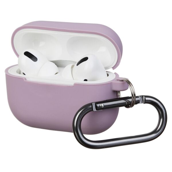 

Чехол Airpods Pro Ultrathin Silicon case with hook Lilac (in box)