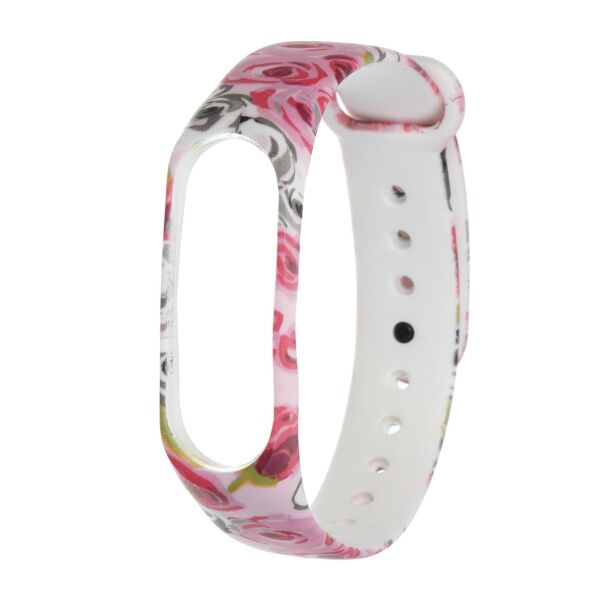 

Ремешок для спортивного браслета Xiaomi ремешок Mi Band 4/3 (Roses)