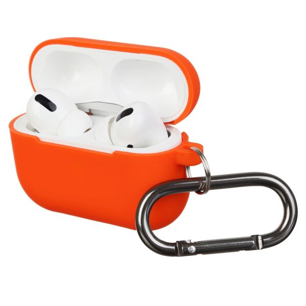 

Чехол Airpods Pro Ultrathin Silicon case with hook Orange (in box)