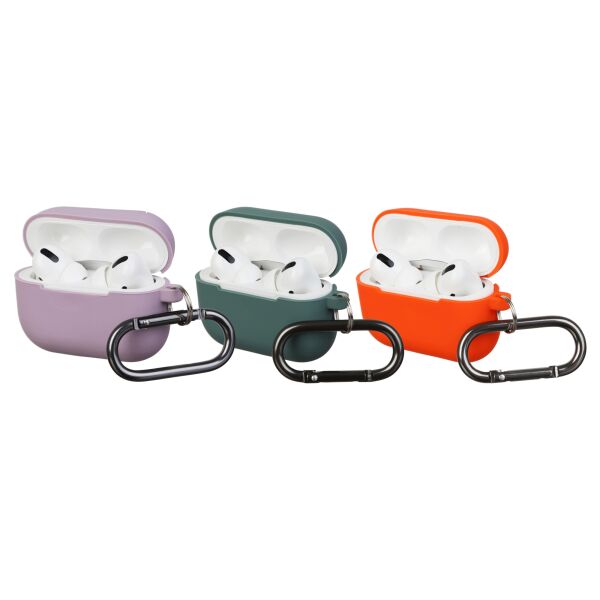 

Чехол Комплект чехлов Armorstandart для Airpods Pro Silicon with hook 3 шт.(Lilac,Orange, PineNeedleGreen)