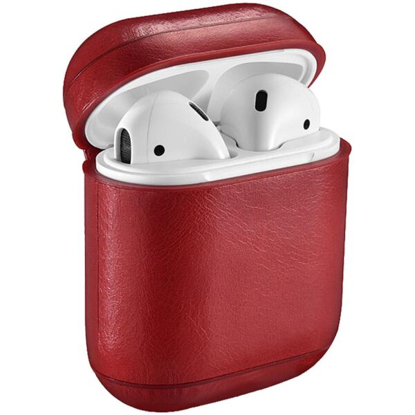 

Чехол Vintage Leather Airpods Protective Case red