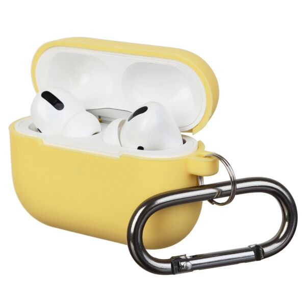 

Чехол Airpods Pro Ultrathin Silicon case with hook Yellow (in box)