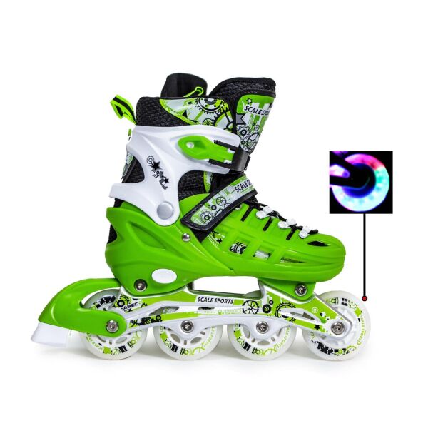

Детские ролики раздвижные для девочек и мальчиков Scale Sports Салатовый 38-41