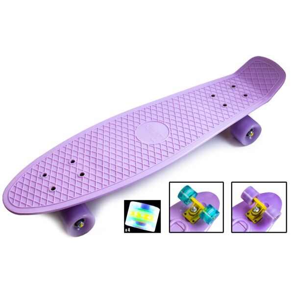 

Пенни борд Penny Board Nickel 27 90 кг Лиловый Светящиеся колеса