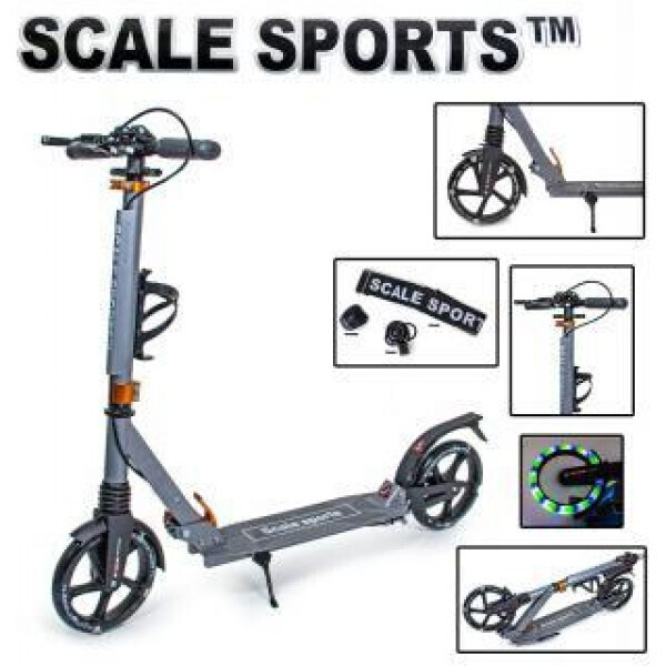 

Cамокат Scale Sports Scooter SS-20 двухколесный складной до 100 кг Светящиеся колеса Original