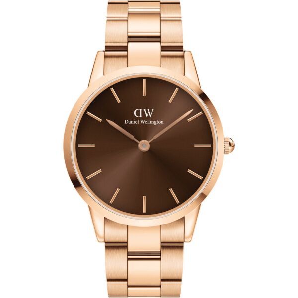 

Часы Daniel Wellington DW00100460 Iconic Link Amber 40 RG Brown