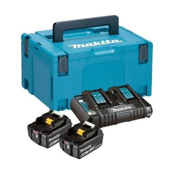 

Набор аккумуляторов Makita LXT BL1850Bx2, DC18RC, Makpac (197629-2)