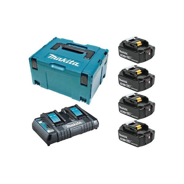 

Набор аккумуляторов Makita MKP3PT184 LXT (4 x BL1850B, DC18RD, Makpac)