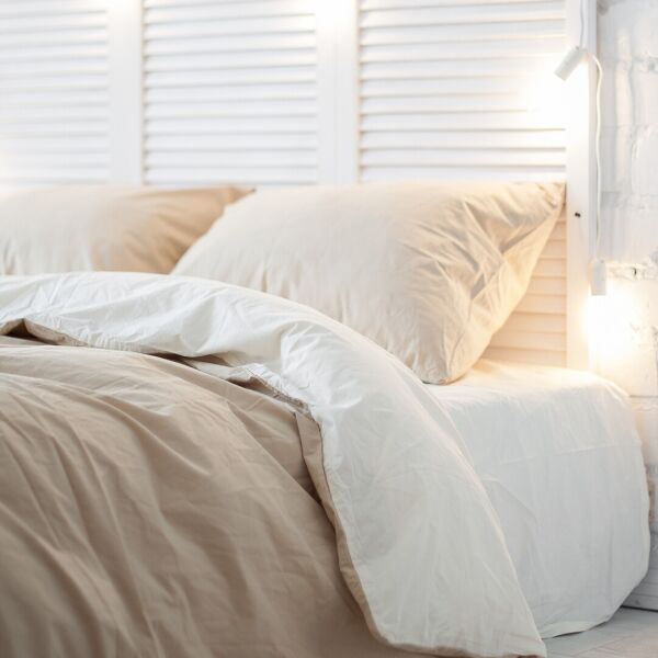 

Комплект постельного белья Двуспальный 175x215 "Хлопковые Традиции", поплин, PF50 Крем/Крем-Брюле